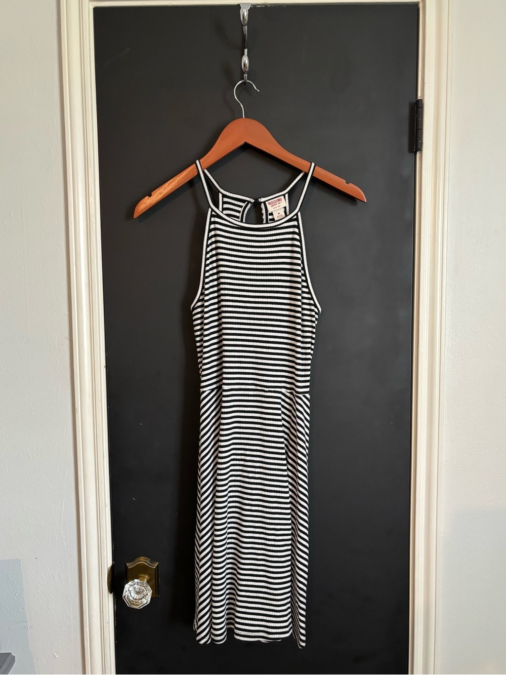 Mossimo Supply Co. Black and White Striped Halter Top